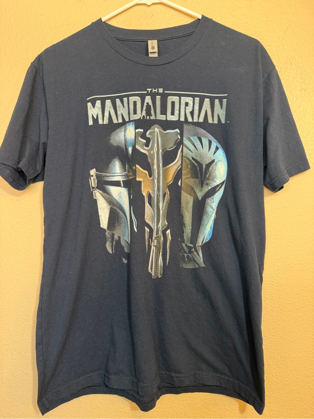 Star Wars The Mandalorian Graphic T-Shirt - Din Djarin & Bo-Katan Helmets